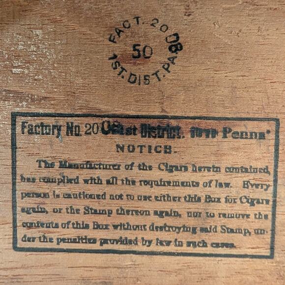 Antique Wooden Dominos with Lion and Cigar Box - Picture 6 of 8